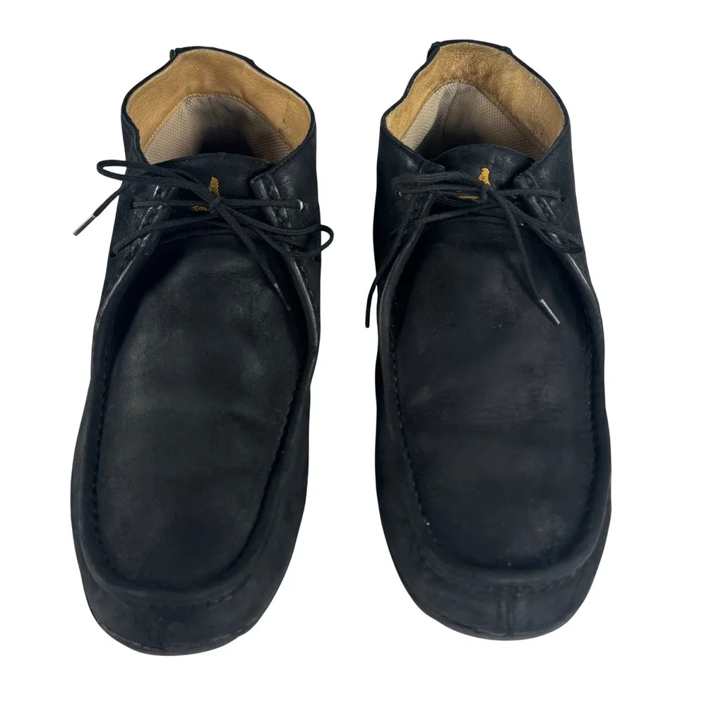 J. Shoes Black Chukka Boots Leather Nubuck Wallabee Men Sz 12 UK 11 EUR‎ 45.5
